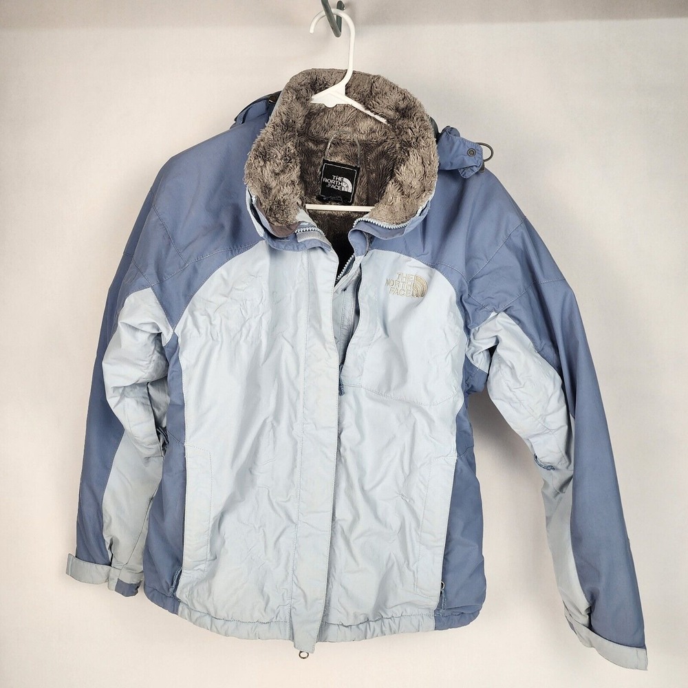 The‎ North Face Hyvent Two Tone Blue Hooded Jacket Women's Size Small
